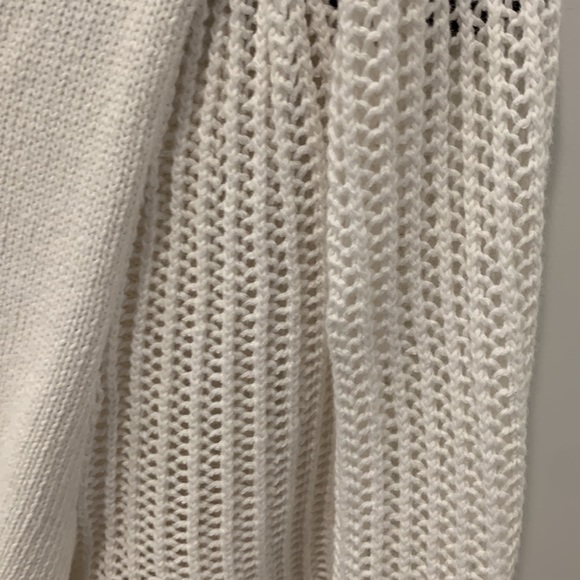 Puffed sleeve open weave scoop neck sweater - Picture 4 of 6